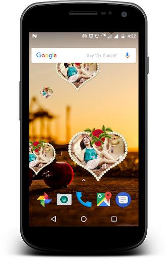 My photo bubble hearts live wallpaper screenshot 4