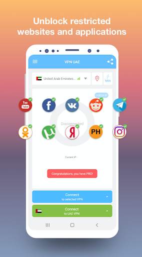 VPN UAE - Free and fast VPN connection स्क्रीनशॉट 2
