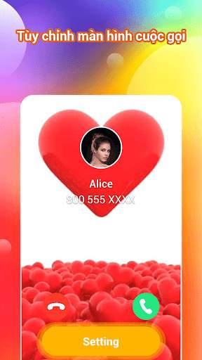 Chủ đề màn hình cuộc gọi màu screenshot 4