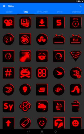 Flat Black and Red Icon Pack screenshot 21