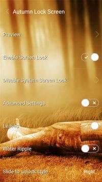 Autumn lock screen screenshot 1