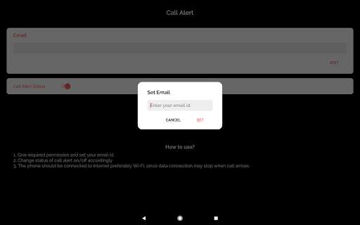 Incoming call & Missed call alert on mail (e-mail) screenshot 4