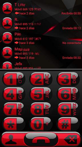 THEME FUTURA RED EXDIALER screenshot 1