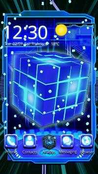 3D Sparkle Neon Cube Theme screenshot 1