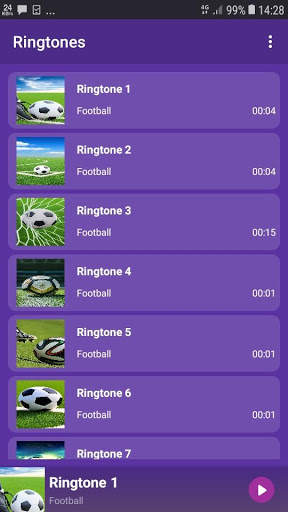 Football sounds Ringtones and Wallpapers screenshot 1