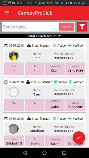 SE App CenturyProClub screenshot 2