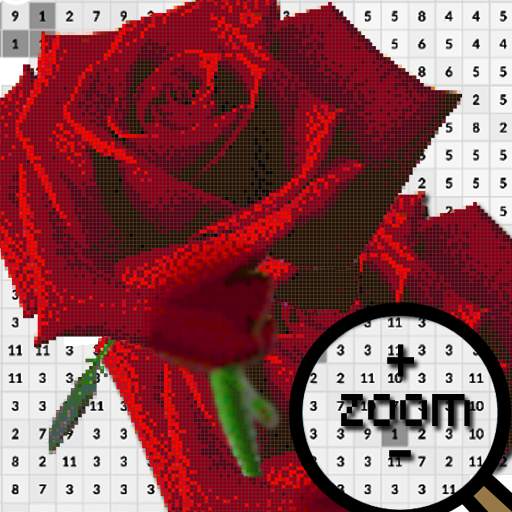 Rose Flower Pixel Art-Color By Number New 2021 8.0