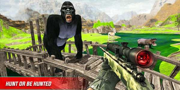 Angry King kong Attack-Wild Animal Shooting screenshot 2
