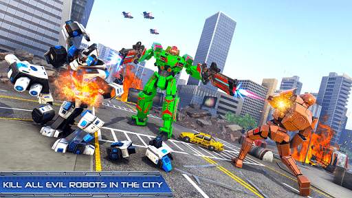 Lizard Robot Car Transform: Dragon Robot Games screenshot 4