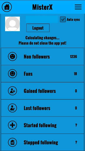 Mister X - Social profile analytics screenshot 1