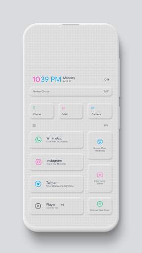 Neomix KLWP theme screenshot 2