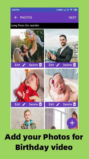 Birthday video maker for Son - with photo and song screenshot 1