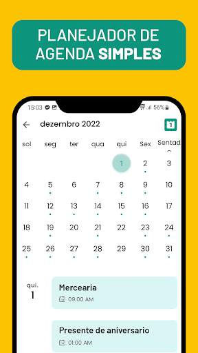 Calendário simples screenshot 1