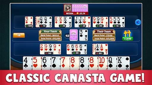 Canasta Plus Offline Card Game screenshot 1