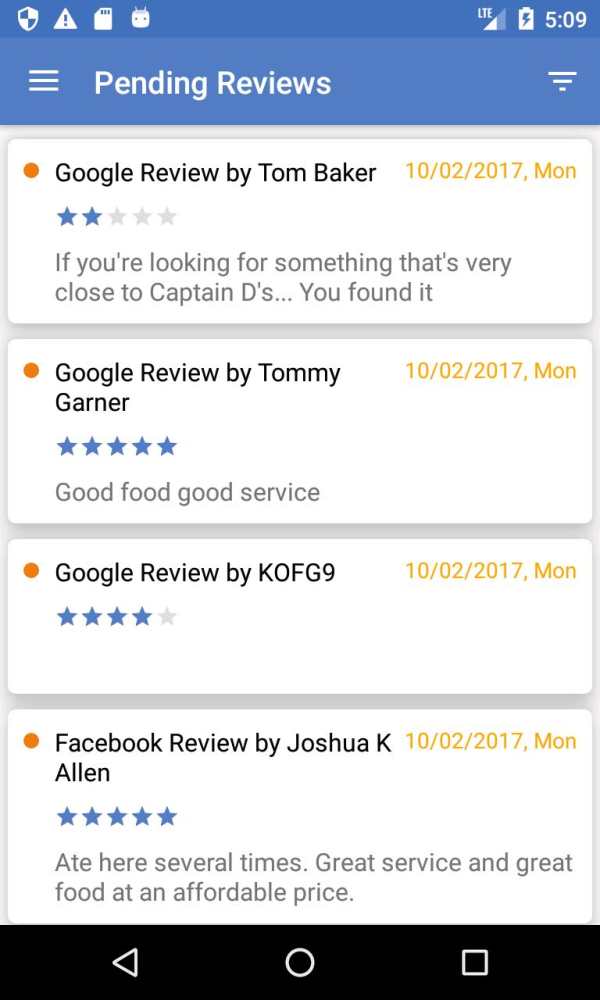 Online Review Manager स्क्रीनशॉट 2