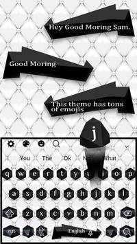 SMS Keyboard Black and White Theme screenshot 3