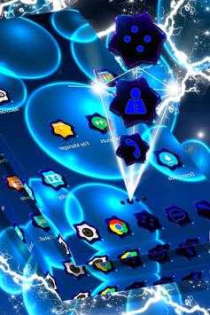 Black Blue Smart Launcher 3d screenshot 2