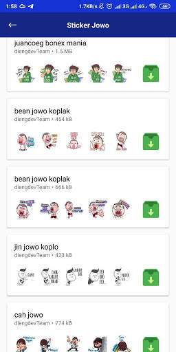 sticker jowo terbaru - Whatsapp Sticker funny screenshot 2