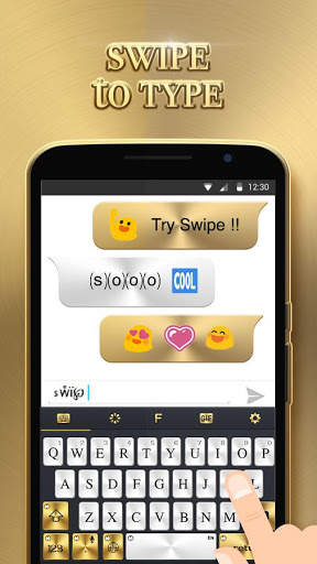 Luxury Gold Diamond Keyboard Theme screenshot 4