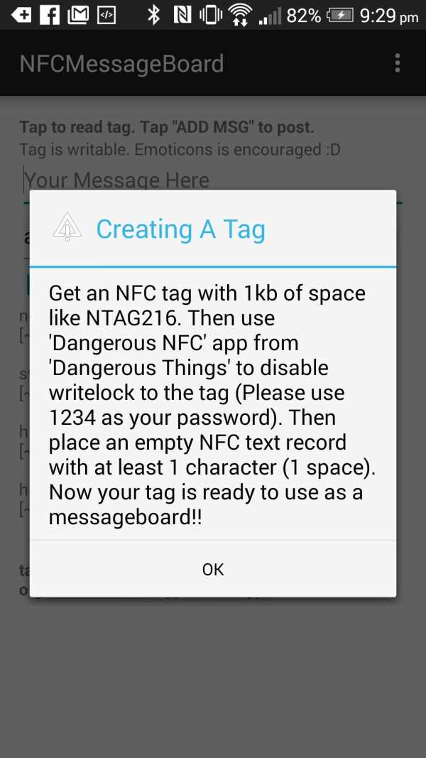 NFC Message Board скриншот 2