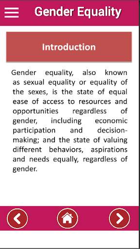 Gender Equality - offline learning app screenshot 1