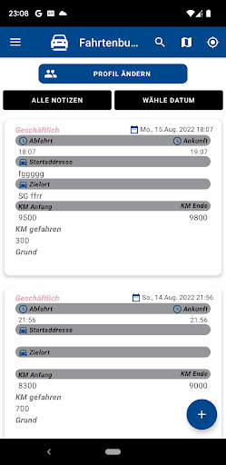 KFZ Fahrtenbuch Deutsch screenshot 2