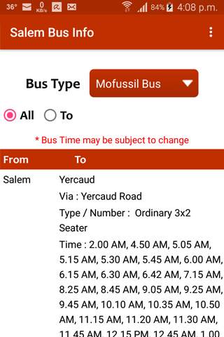 Salem Bus Info screenshot 3