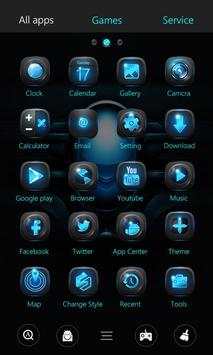 Blue Glow GO Launcher Theme screenshot 3