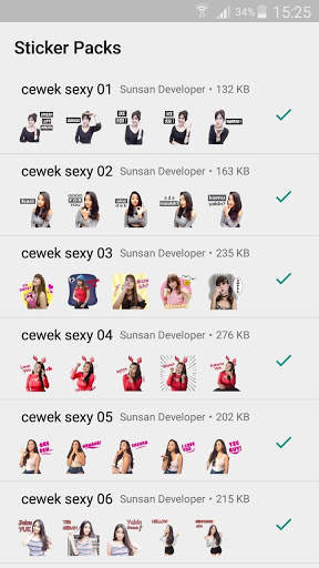 WA Sticker Cewe Cantik Seksi Lucu WAStickerApps screenshot 3