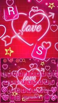 I Love You Keyboard Theme 4 تصوير الشاشة