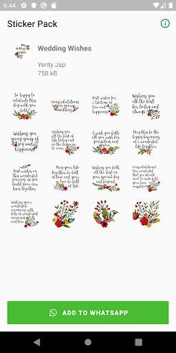 WAStickerApps - Wedding Wishes Stickers WhatsApp screenshot 2