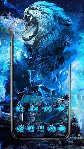 Flaming Wild Lion Themes Live Wallpapers screenshot 1
