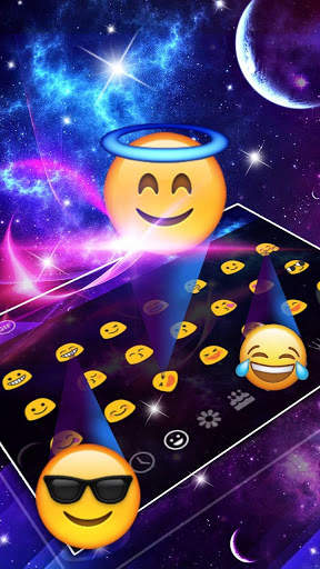 Colorful Glass Galaxy Keyboard screenshot 3