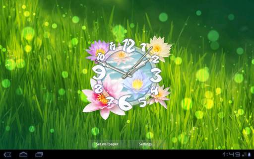 Sacred Flower Clock Widget 6 تصوير الشاشة