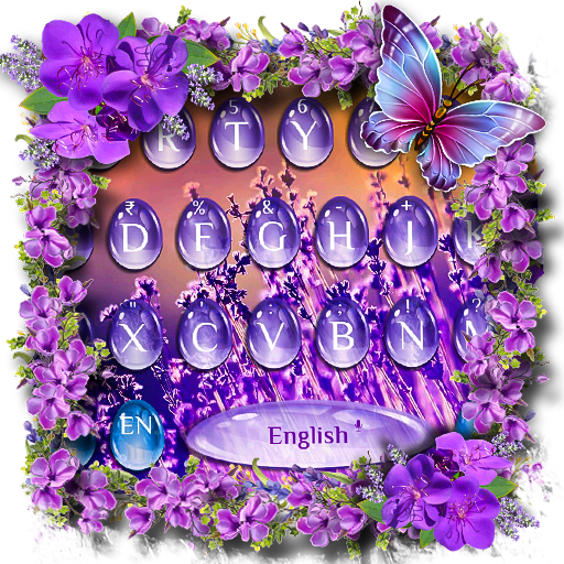 Tema tastiera lavanda goccia d'acqua icon