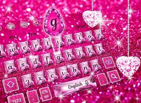 Princess SMS Pink Diamond Keyboard screenshot 5