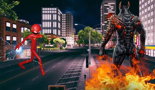 Fast Man Stickman Superhero Crime City स्क्रीनशॉट 1