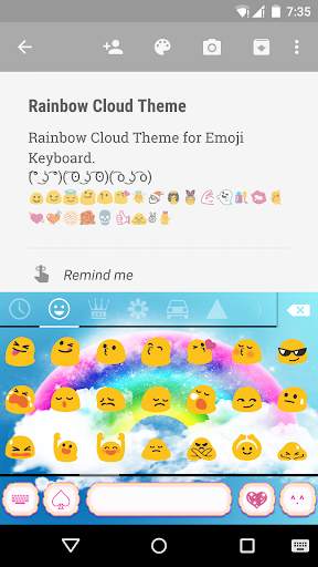Rainbow Cloud Emoji Keyboard screenshot 2