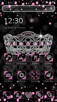 Sparkling Pink crown Theme screenshot 4