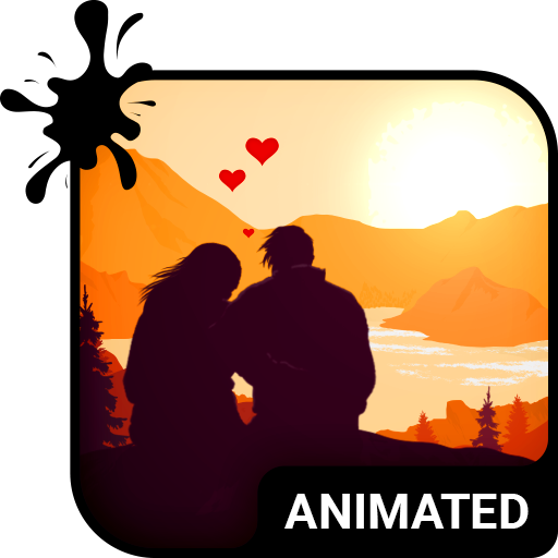 Sunset Love Animated Keyboard   Live Wallpaper icon