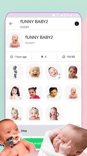 🤩New Funny Baby stickers Animated for whatsapp😍 screenshot 7