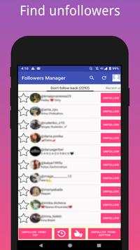 Followers Manager for Instagram screenshot 1