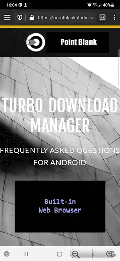 Turbo Download Manager (and Browser) screenshot 1