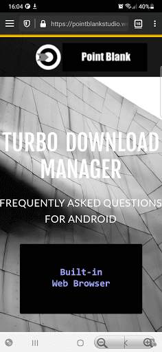 Turbo Download Manager (and Browser) screenshot 1
