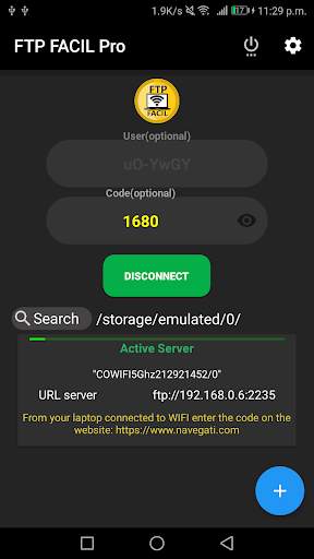 WiFi FTP Easy Server Pro screenshot 1