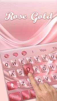 Rose Gold Silk Keyboard Theme screenshot 1