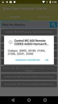 Code Remote For Shaw Direct screenshot 2