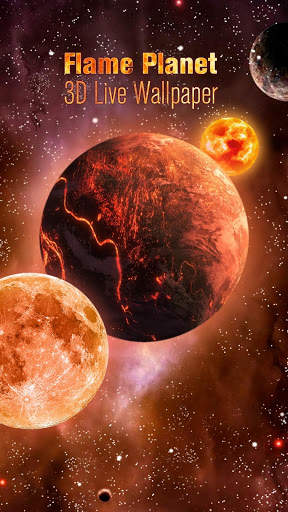 3D Flame doom planet live wallpaper screenshot 2