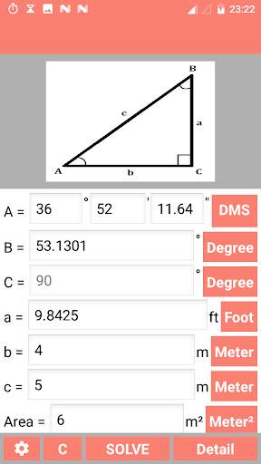 Right Angled Triangle Solver скриншот 6