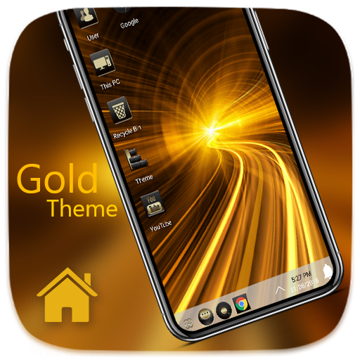 Golden Theme For Computer Launcher icon